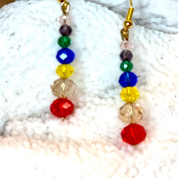 30. Rainbow on the beach earrings - Picture 5 of 5